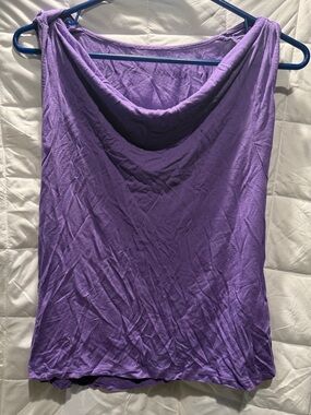 Purple Draped Neck Sleeveless Top
Guessing size small